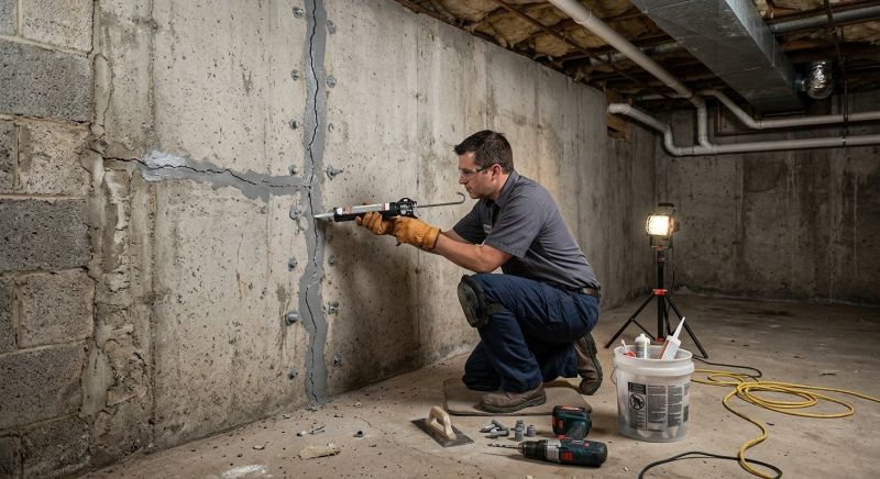 Basement Crack Repair in Bemidji, MN