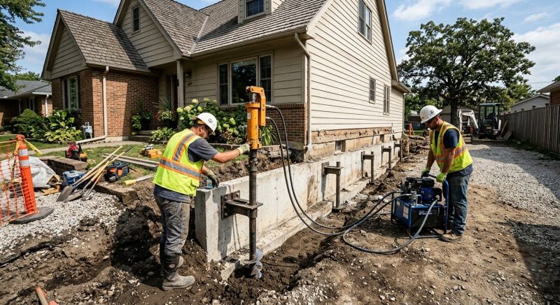 Basement Stabilization in Bemidji, MN