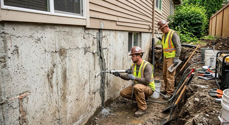 Cracked Foundation Repair in Bemidji, MN