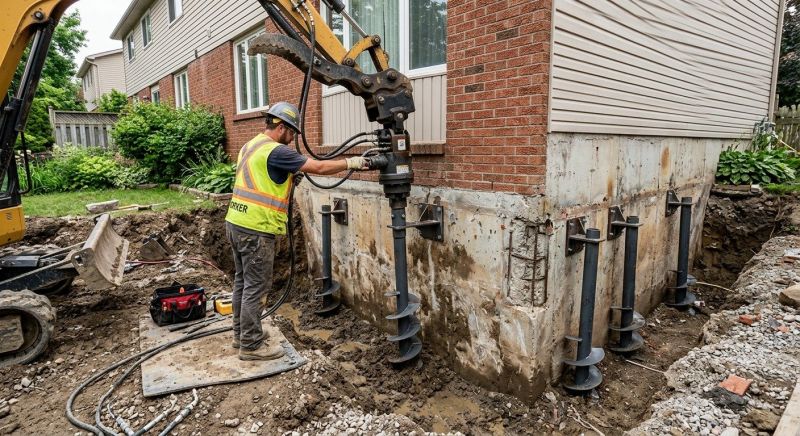 Helical Piers Installation in Bemidji, MN