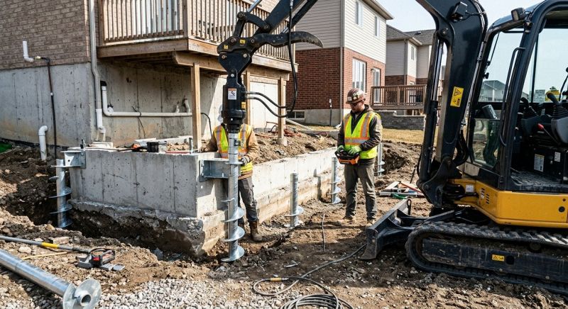 Helical Pile Installation in Bemidji, MN