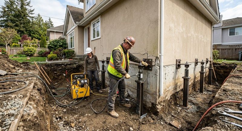 Sinking Foundation Repair in Bemidji, MN